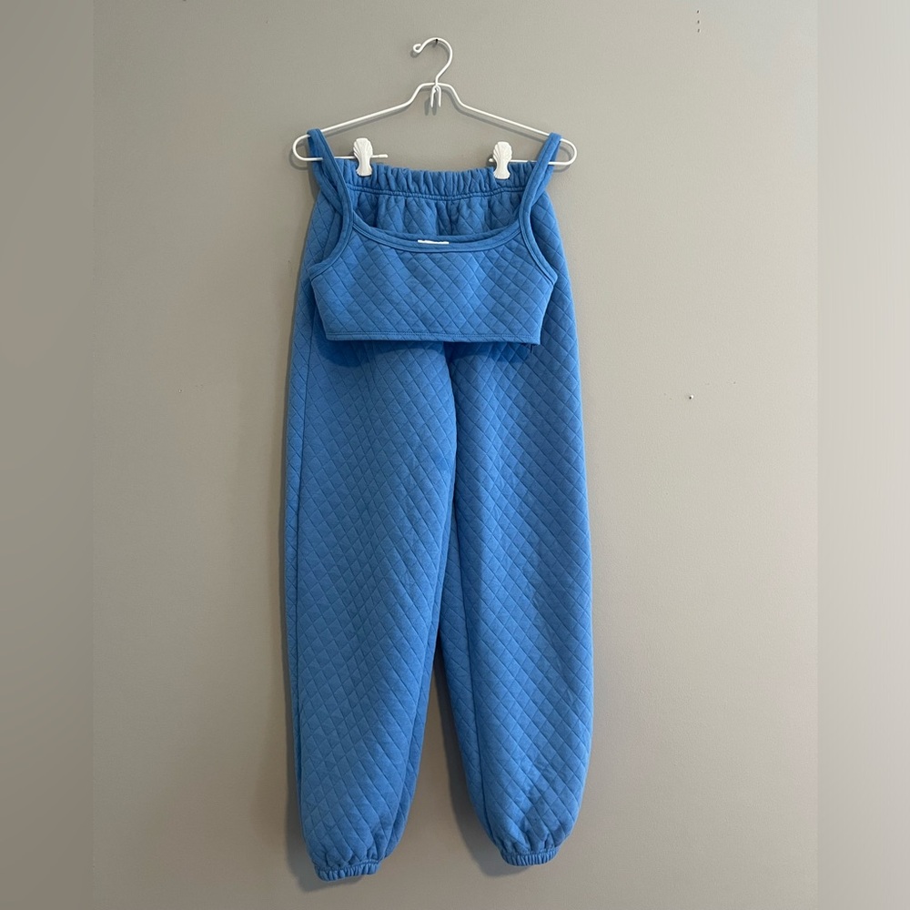 Blue Princess Polly Sweatpants/Bra Set